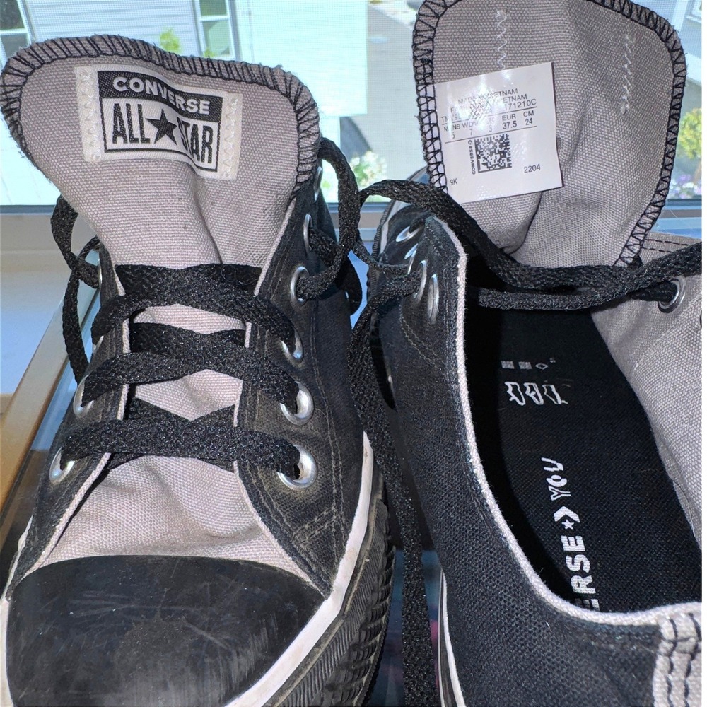 Converse Chuck Taylor All Star Lift Platform Low Top Black Grey Sneakers 171210C - Picture 8 of 12